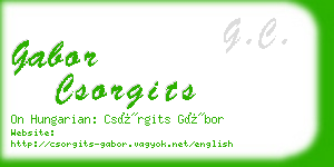 gabor csorgits business card